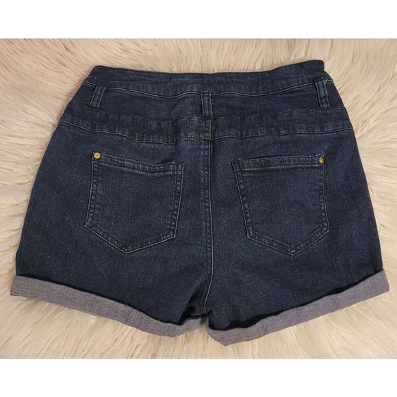 Arden B Denim Bootie Shorts Size 10 Blue Jean Shorts Button Zipper Closure - Picture 2 of 4